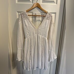 Abercrombie & Fitch Ivory Lace Babydoll Dress